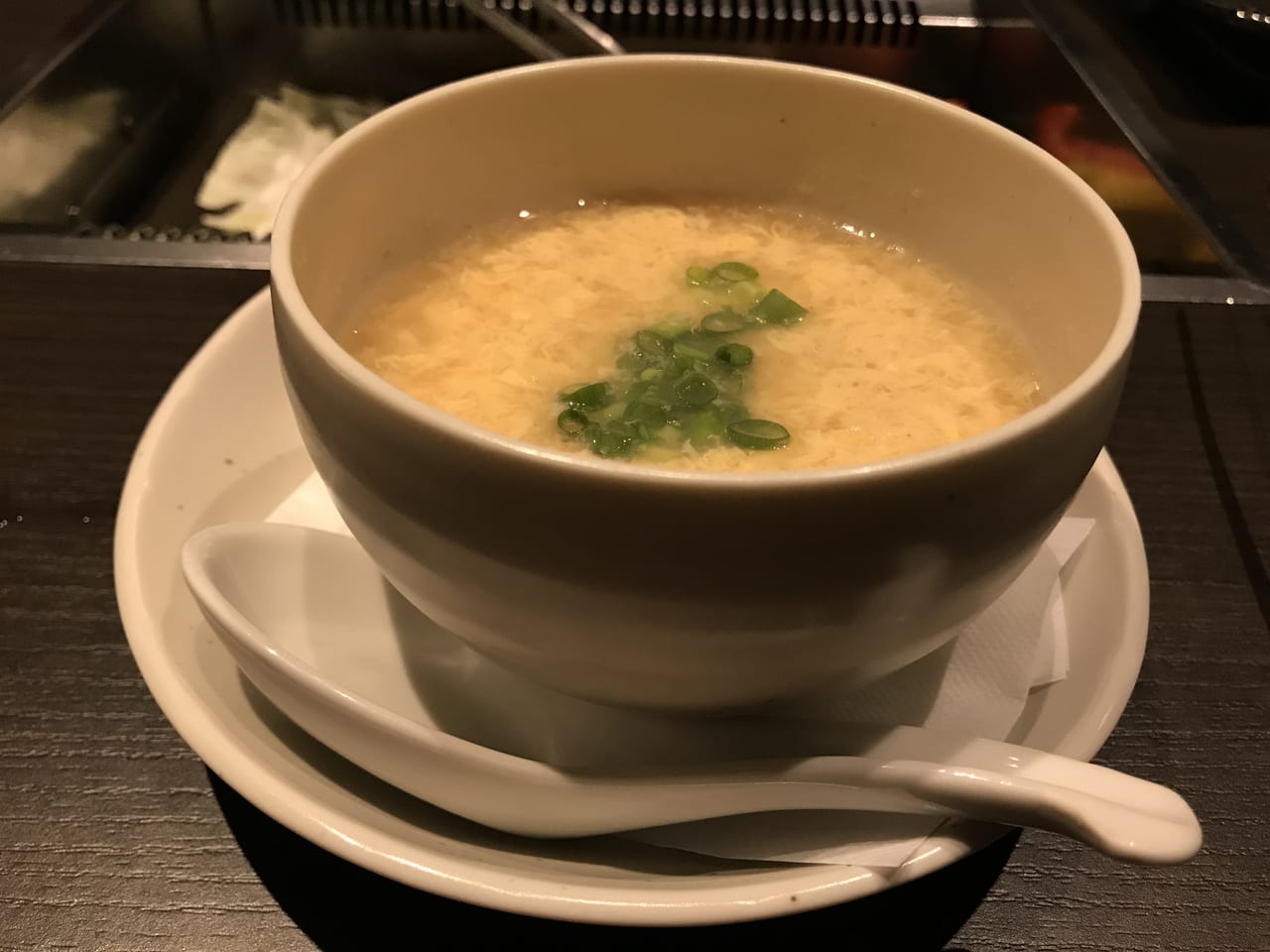 居酒屋焼肉MORIのたまごスープ