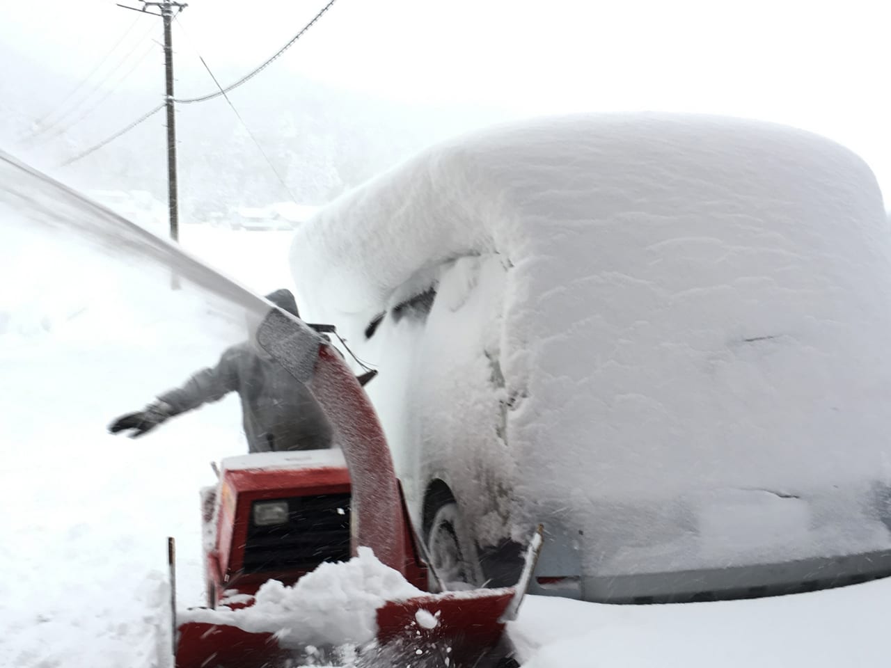 除雪中