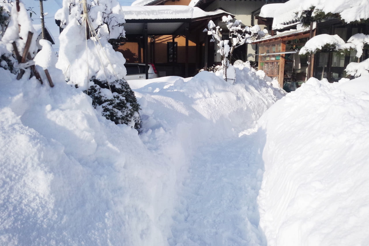 大雪が積もった家