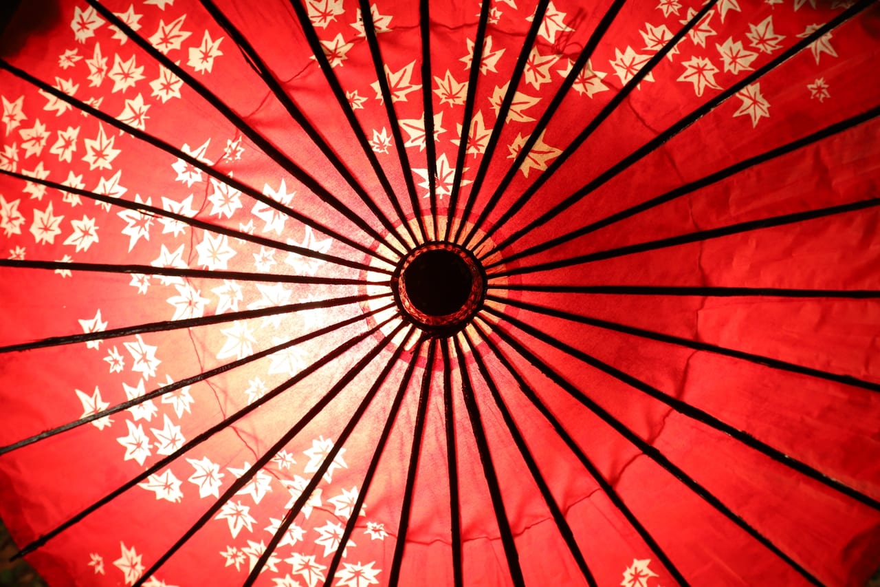 赤い和傘