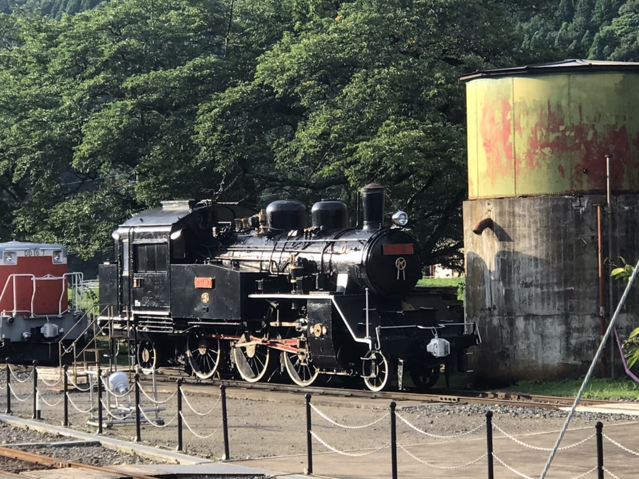 若桜駅の蒸気機関車C12 167号機