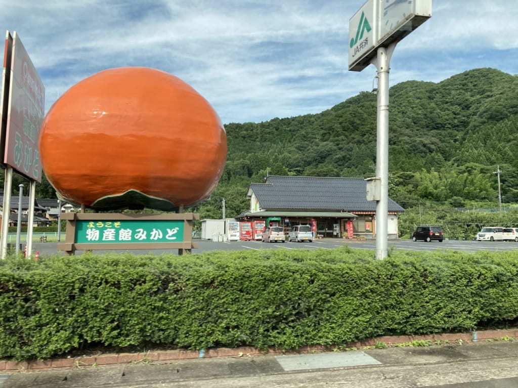 物産館みかどの柿オブジェ